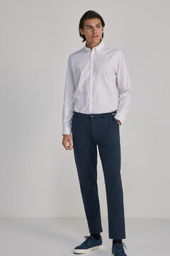 Springfield Two-tone piqué chinos blue
