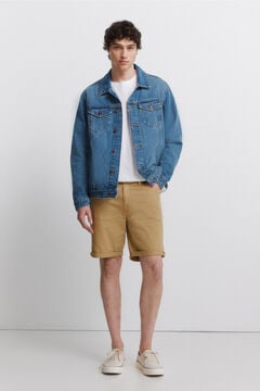 Springfield Washed 5-pocket slim fit Bermuda shorts