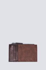 Springfield Two-tone leather -effect card holder wallet mink