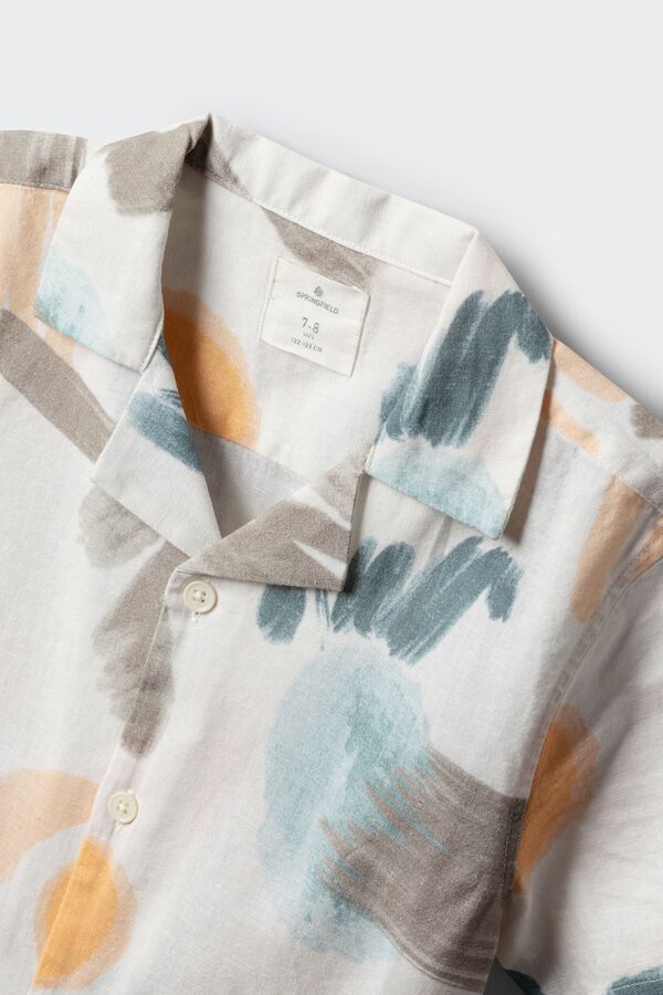 Springfield Kids Dječja ko&scaron;ulja s uzorkom poteza kistom S uzorkom