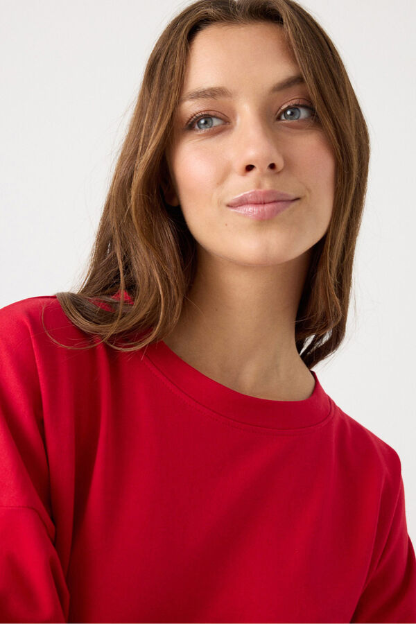 Inside Sudadera B&aacute;sica rojo