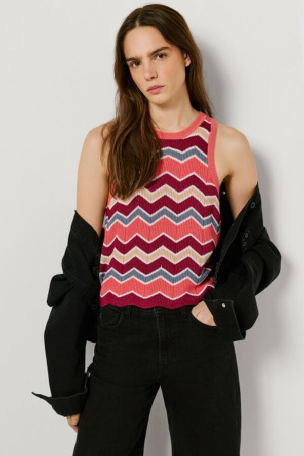 Pepe Jeans Round neck short sleeve T-shirt red