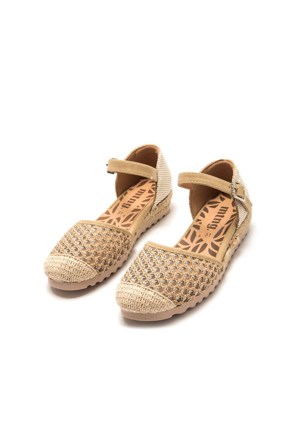 MTNG Metallic detail espadrilles brown