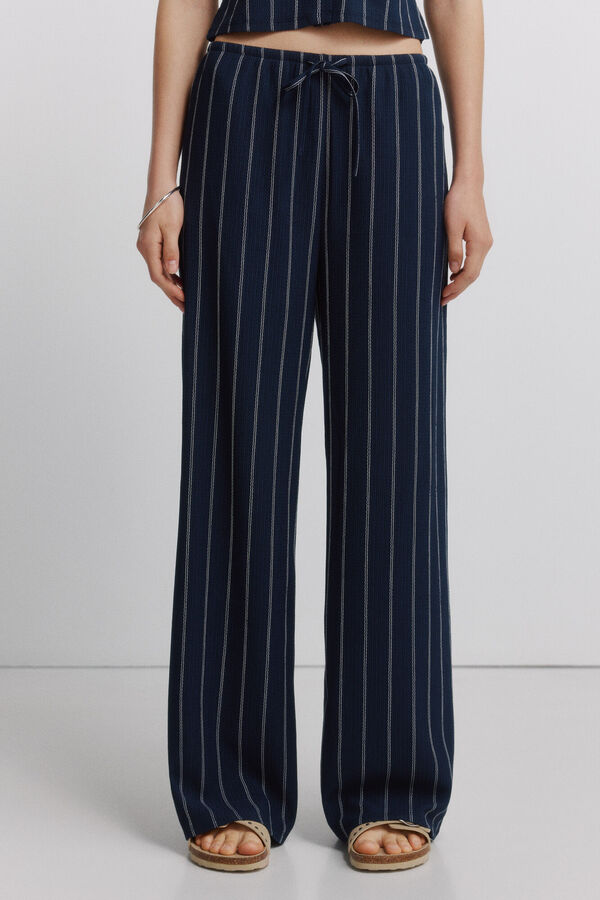 Springfield Pantal&oacute;n fluido azul