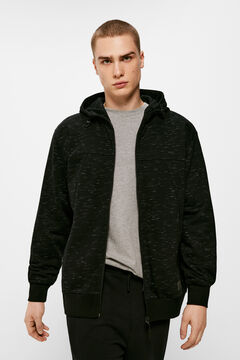 Springfield Hooded sweatshirt with injected details black