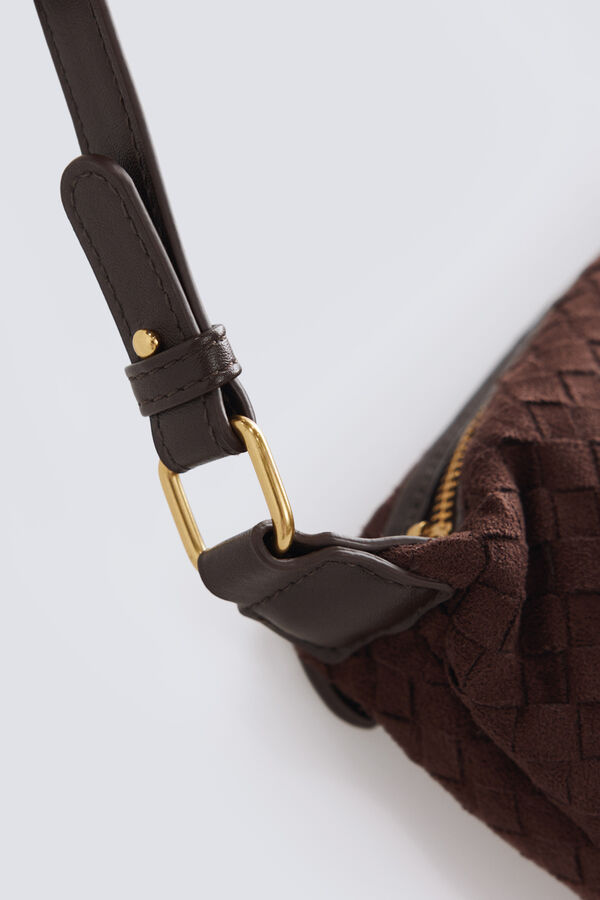 Springfield Faux suede crossbody nude