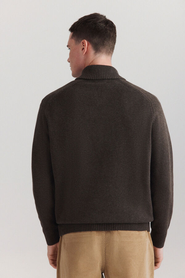 Springfield Soft smoking neck jumper brown
