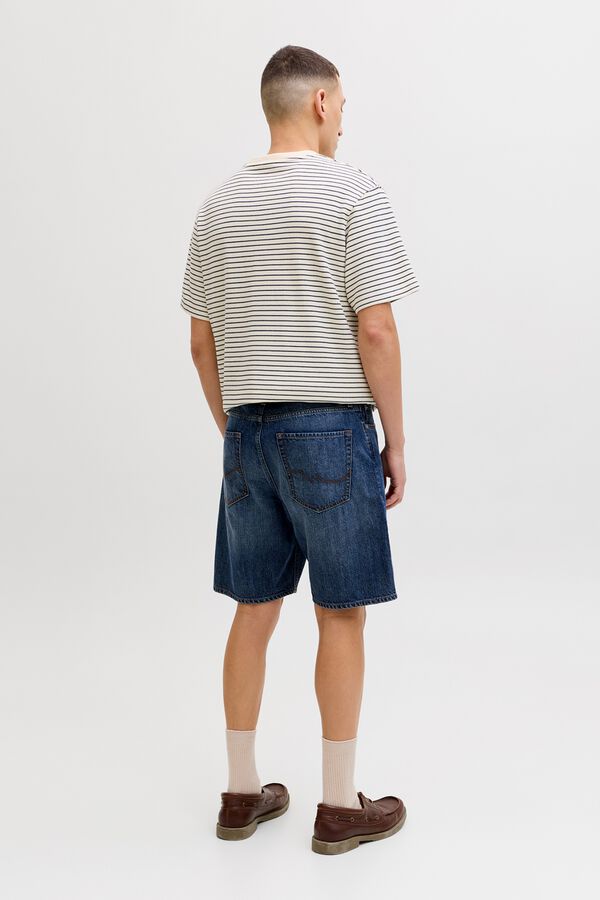 Jack & Jones Bermuda denim relaxed fit lavagem azul