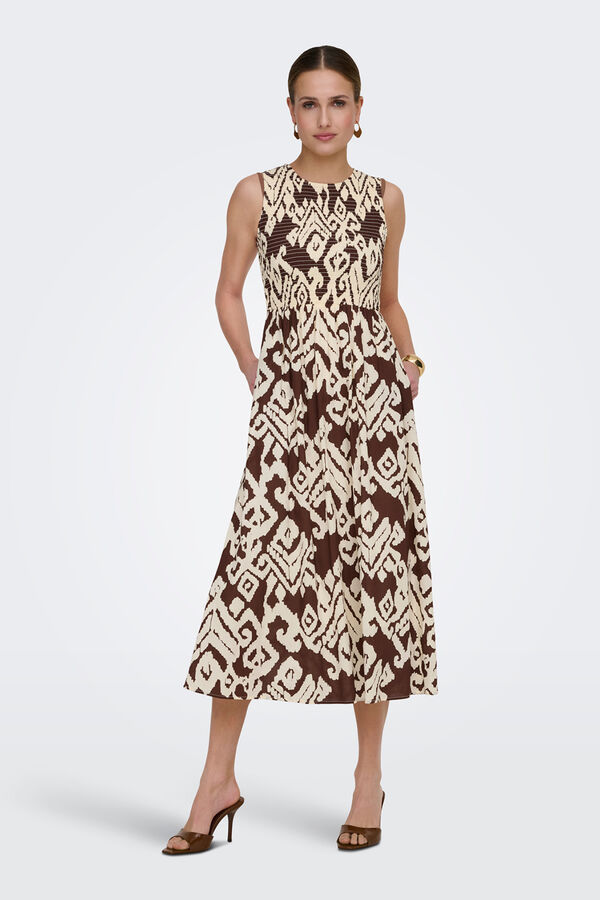 JDY Vestido midi con vuelo estampado