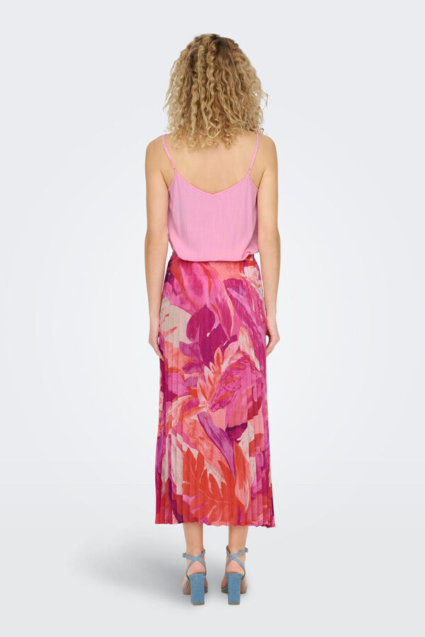 Springfield Long pleated skirt pink