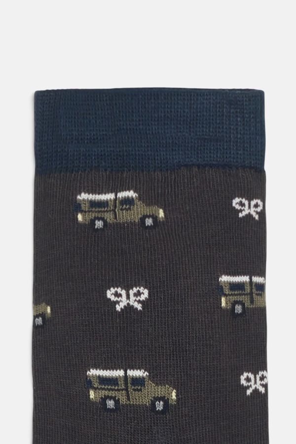 Silbon kids Car socks brown
