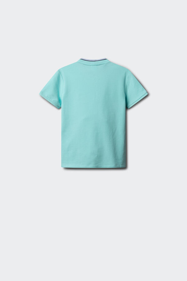 Springfield Kids Polo mao chambray ni&ntilde;o turquesa