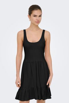 Only Vestido corto color liso