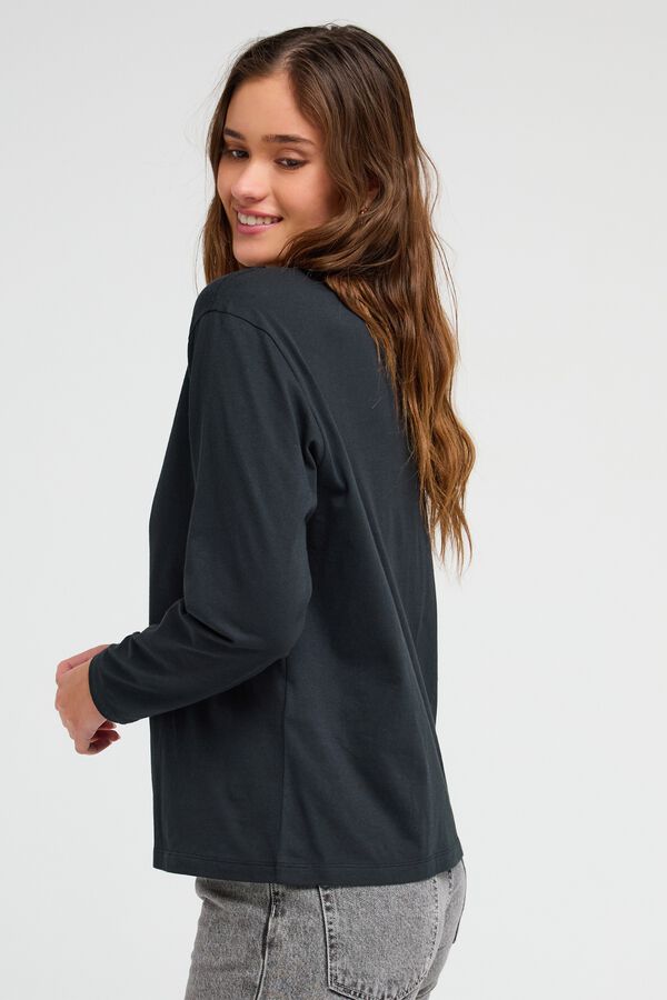 Roxy Round neck long sleeve T-shirt black