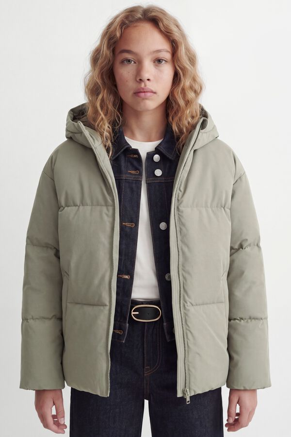 Jack & Jones Girl Puffer jacket with hood grey