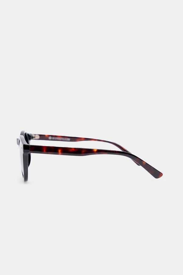 Springfield Óculos de sol redondos monocoloridos preto