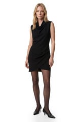 Koton Vestido mini asim&eacute;trico negro