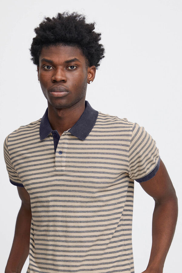 Springfield Poloshirt aus Baumwolle Regular Fit Streifen marino