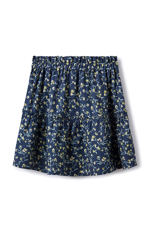 Springfield Girls' floral skirt steel blue