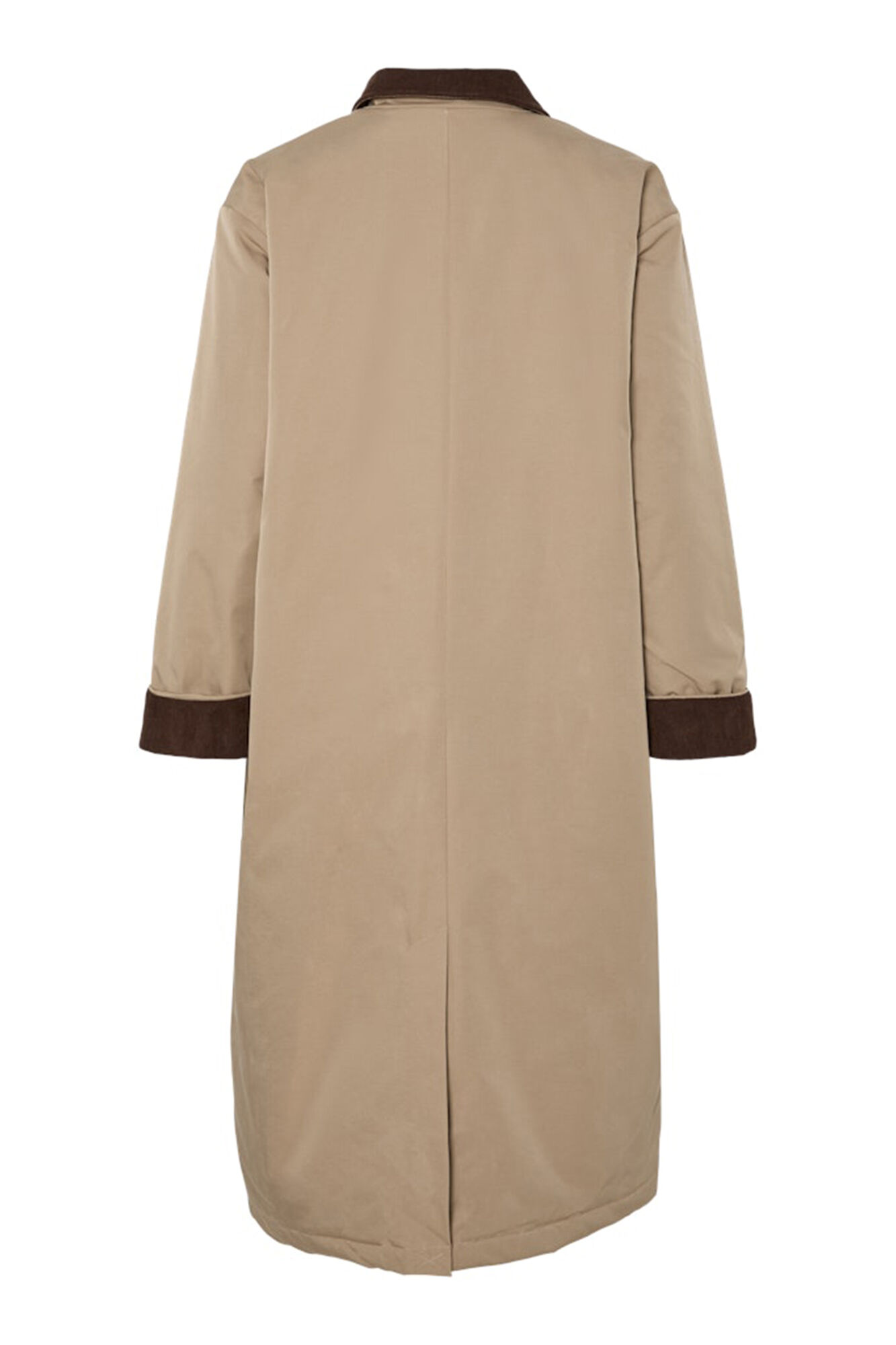 Pieces Abrigo gabardina detalle cuello pu&ntilde;os