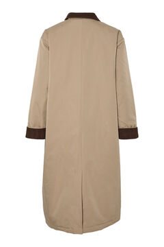 Pieces Abrigo gabardina detalle cuello pu&ntilde;os