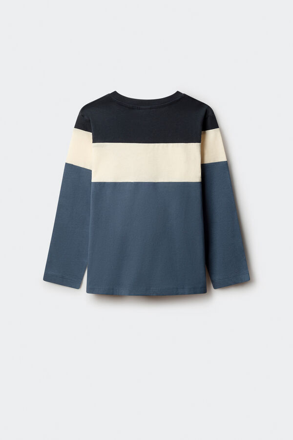 Springfield Kids Tricolor long sleeve T-shirt for boys Plava