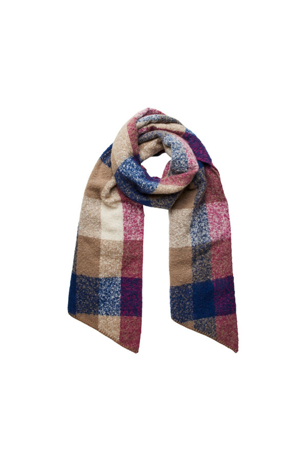 Pieces Bufanda de cuadros morado/lila
