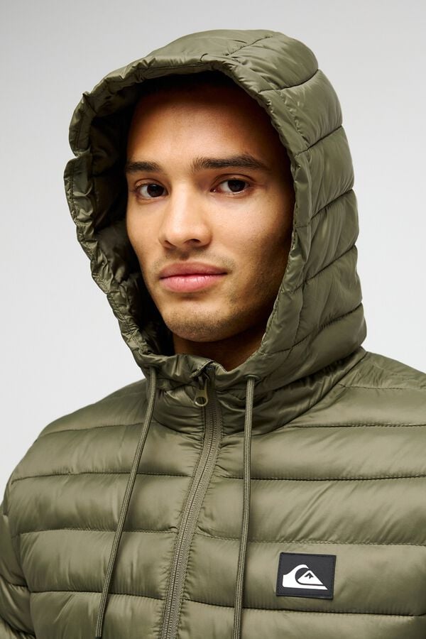 Quiksilver Hooded puffer jacket beige