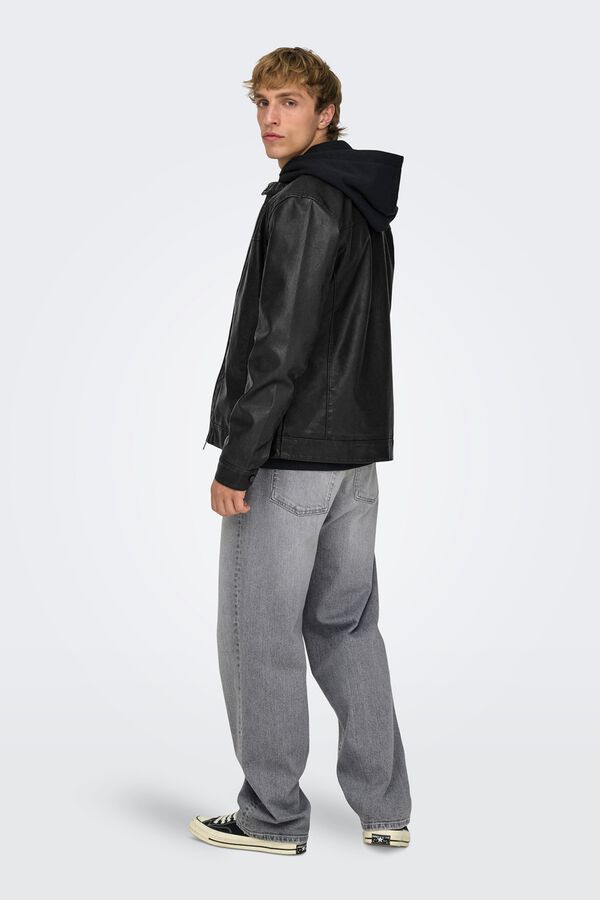 Only & Sons Chaqueta biker negro