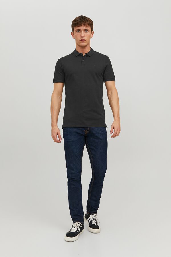 Jack & Jones Piqu&eacute; slim fit polo shirt black