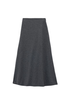 Koton Falda midi a rayas gris
