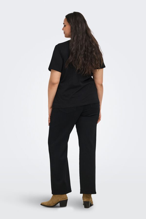 Only Carmakoma T-shirt de manga curta tamanho grande preto