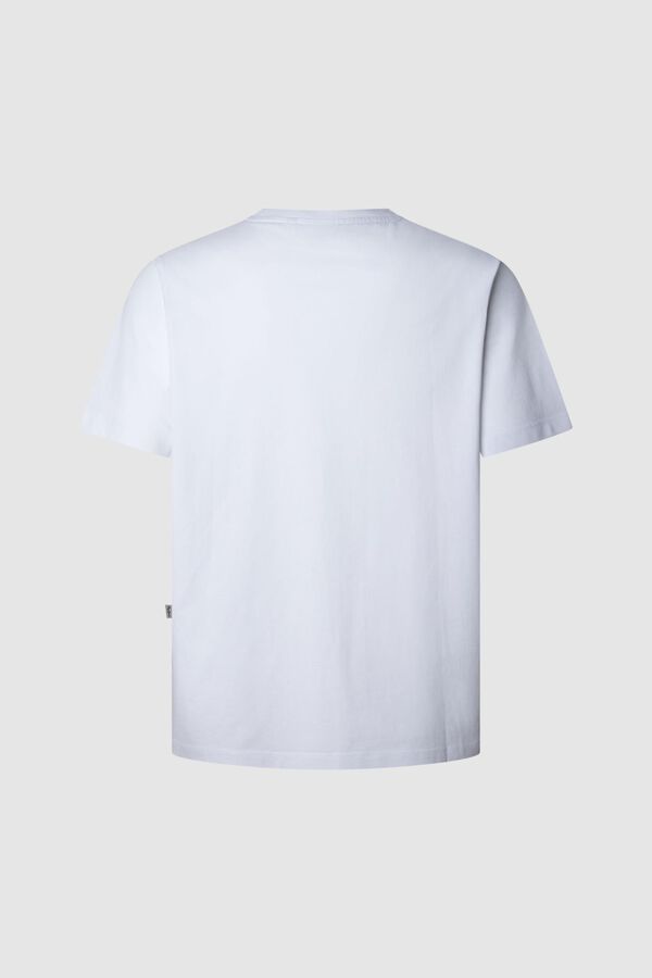 Pepe Jeans Camiseta Logo Estampado Fit Regular blanco