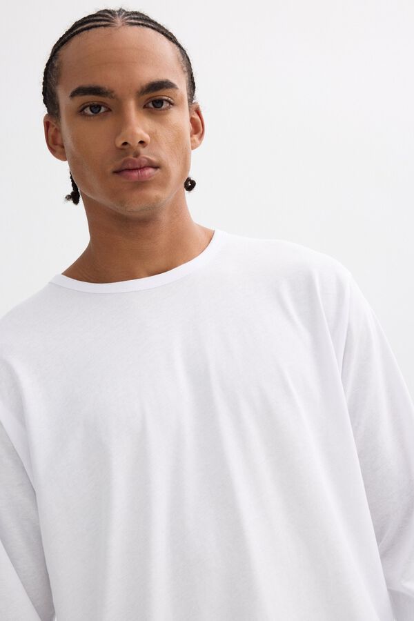 Inside Long sleeve graphic T-shirt white
