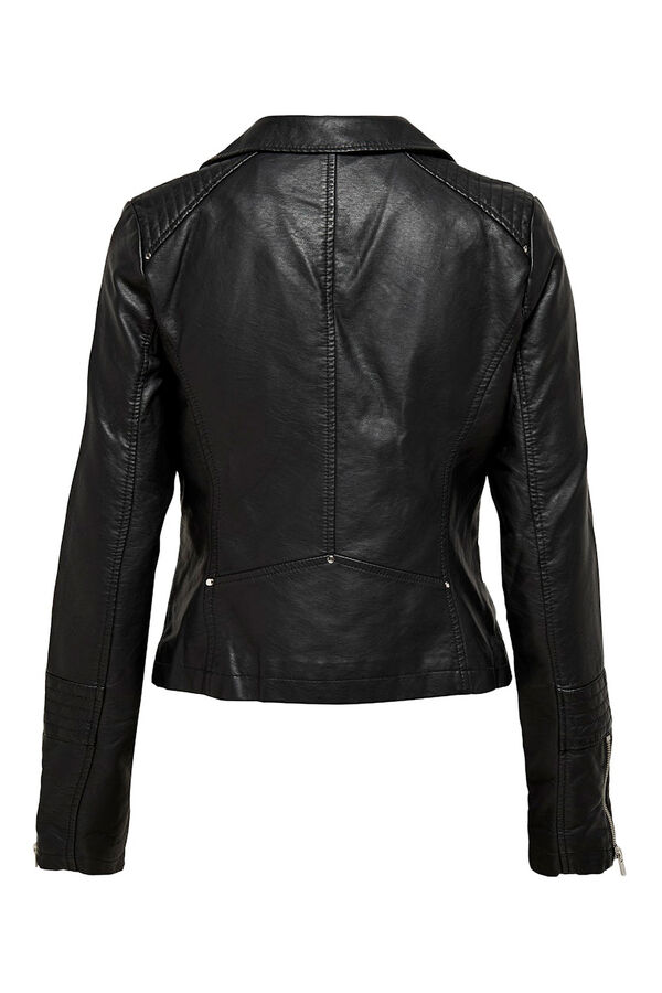 Only Vegan leather biker jacket black