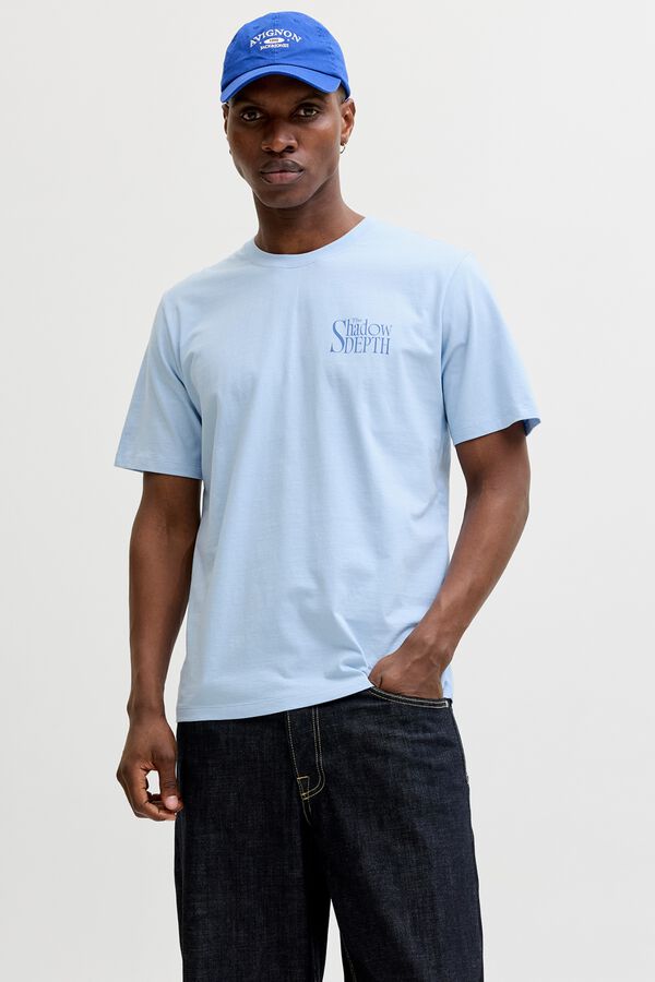Jack & Jones Camiseta loose fit algod&oacute;n azul