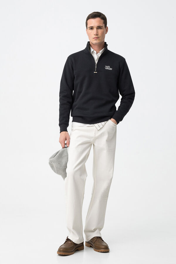 Tiffosi Sweatshirt com fecho-&eacute;clair azul