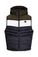 Springfield Quilted hooded gilet crna