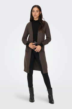 Springfield Long cardigan with pockets brown