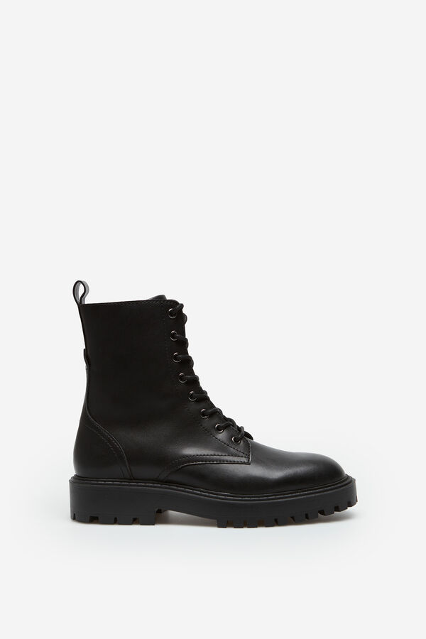 Springfield Military lace-up ankle boots crna