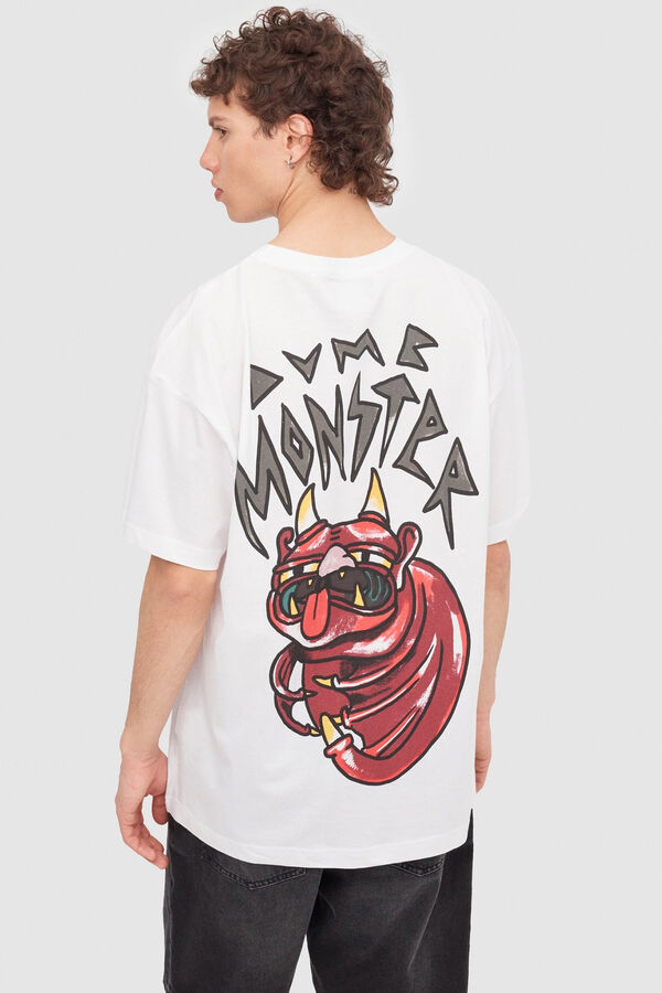 Springfield Monster Print T-shirt bela