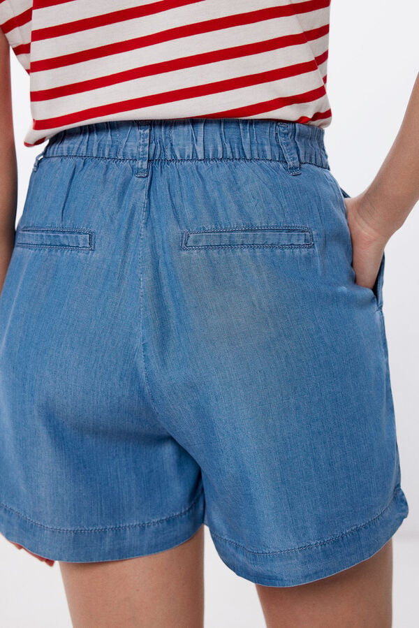Springfield Lepršave kratke hlače od Tencela čeličnoplava