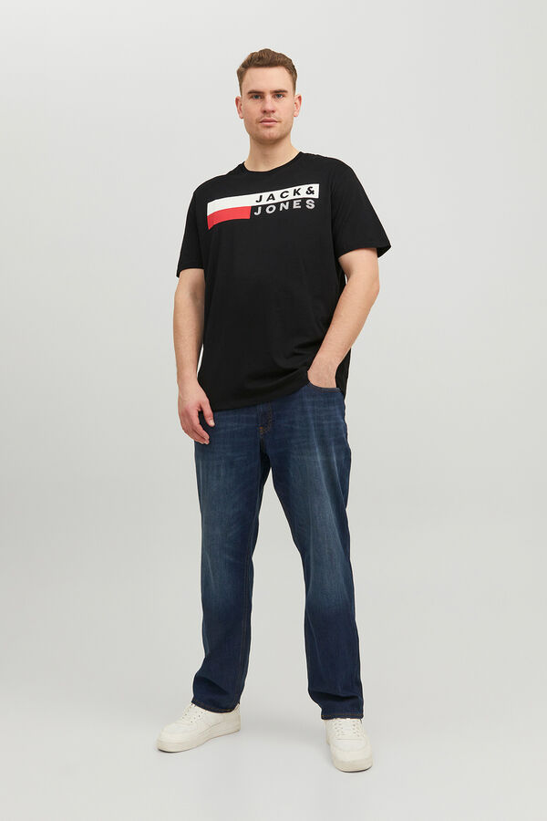 Jack & Jones PLUS Basic logo T-shirt black