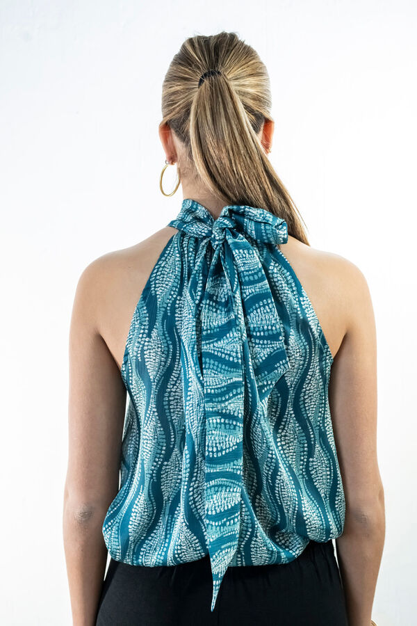 Cul Sac Camisa gola halter verde