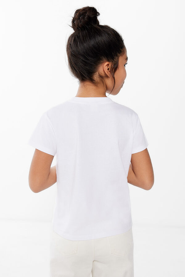 Springfield Girls' embroidered T-shirt bijela