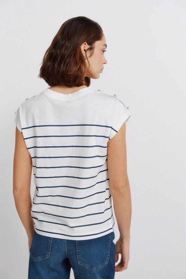 Springfield Short sleeve button T-shirt brown