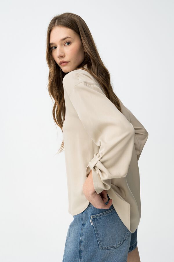 Tiffosi Long-sleeved blouse nude