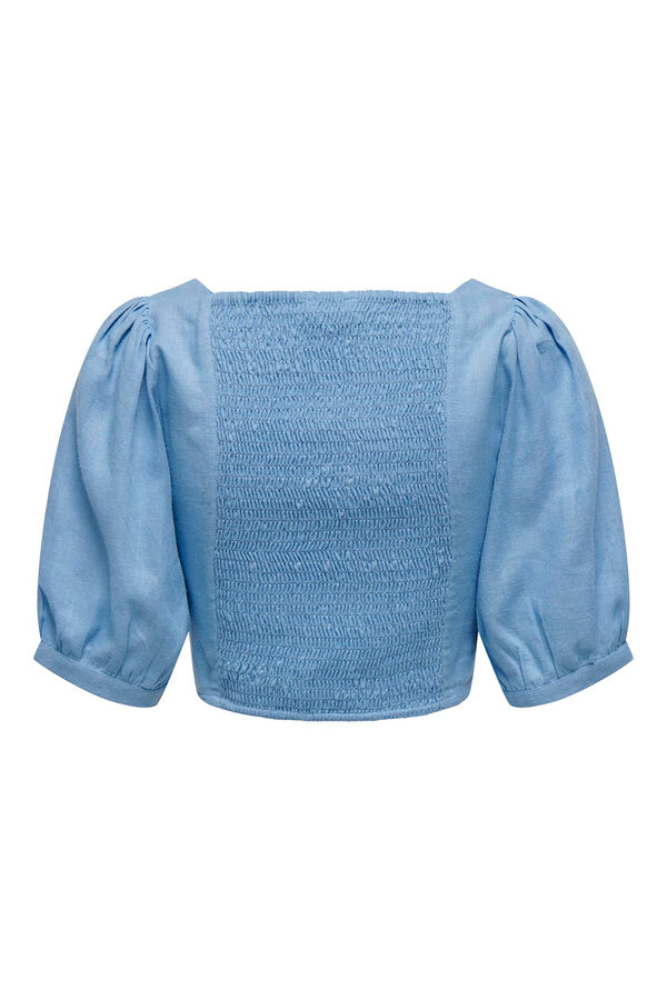 Springfield Linen cropped top  blue