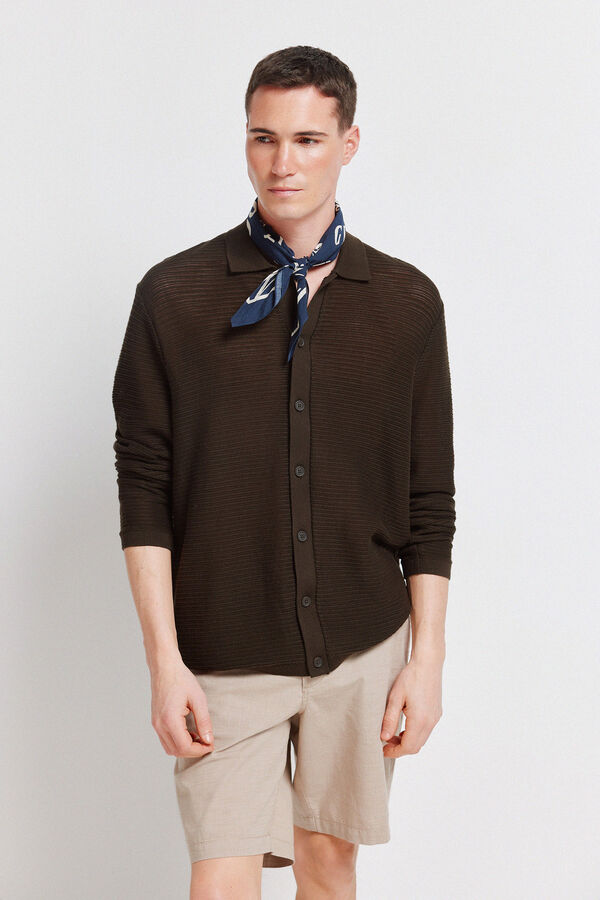 Springfield Cardigan structur&eacute; nude