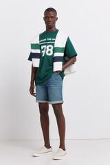 Springfield Denim lightweight slim fit Bermuda shorts blue